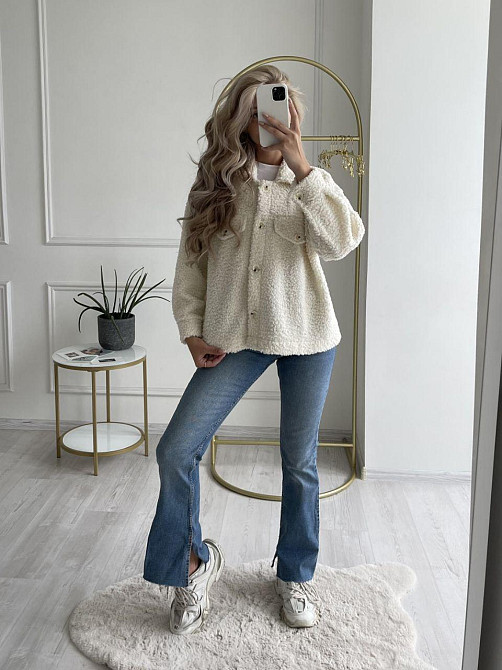 Женская теплая рубашка из мягкой овчины Тедди Одесса - изображение 18