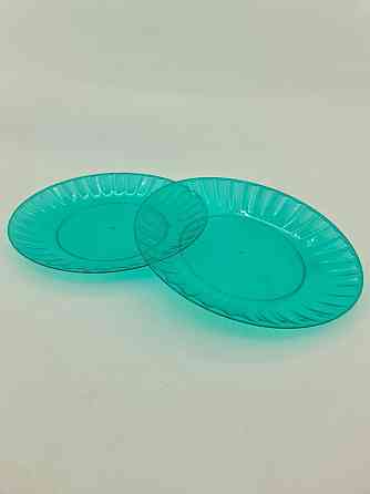 Одноразова тарілка склоподібна діаметр 205 мм зелена (10 шт.) Харків