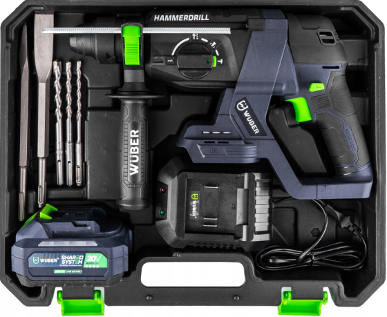 Ударний акумуляторний дриль 1000Вт 20В Wuber (Польща) Київ