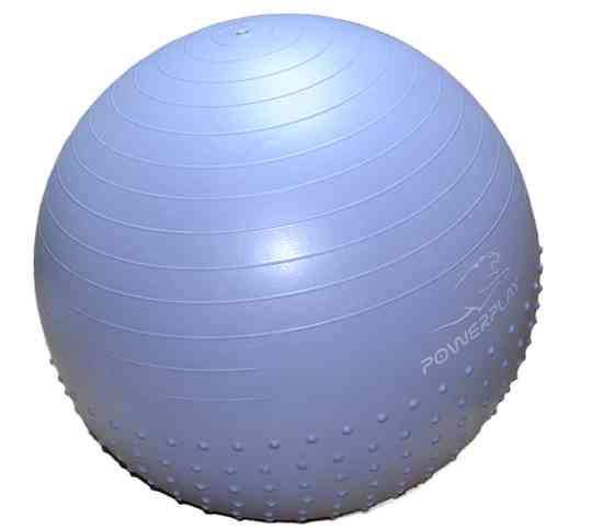 М'яч для фітнесу (фітбол) напівмасажний PowerPlay 4003 Ø75 cm Gymball Sky Blue + помпа Кам'янське
