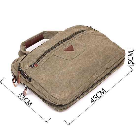 Сумка текстильна для ноутбука Vintage 20185 Зелена Київ