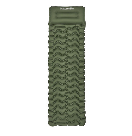 Матрас надувной одинарный Naturehike CNK2550WS019 (65мм) с мешком для надувания Зеленый Винница - изображение 1