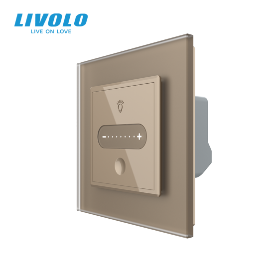 LIVOLO Розумний сенсорний димер слайдер EC LIVOLO золото матове скло Коломыя