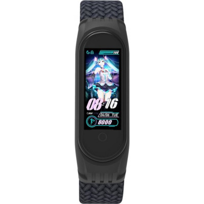 Ремешок для фитнес браслета Armorstandart Braided Solo Loop для Xiaomi Mi Band 4/5/6 Charcoal size L (ARM58759) Винница - изображение 2