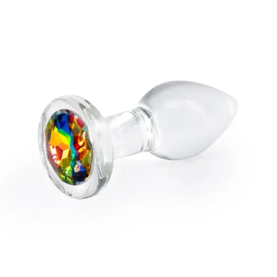 Скляна анальна пробка NS Novelties Crystal - Desires - Rainbow Gem - Small Львів