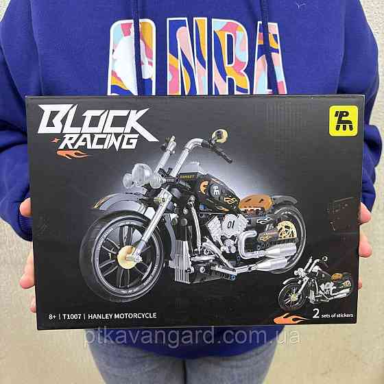 Конструктор мотоцикл Харлей байк девідсон 446 деталей збірна модель чорний Хмельницький