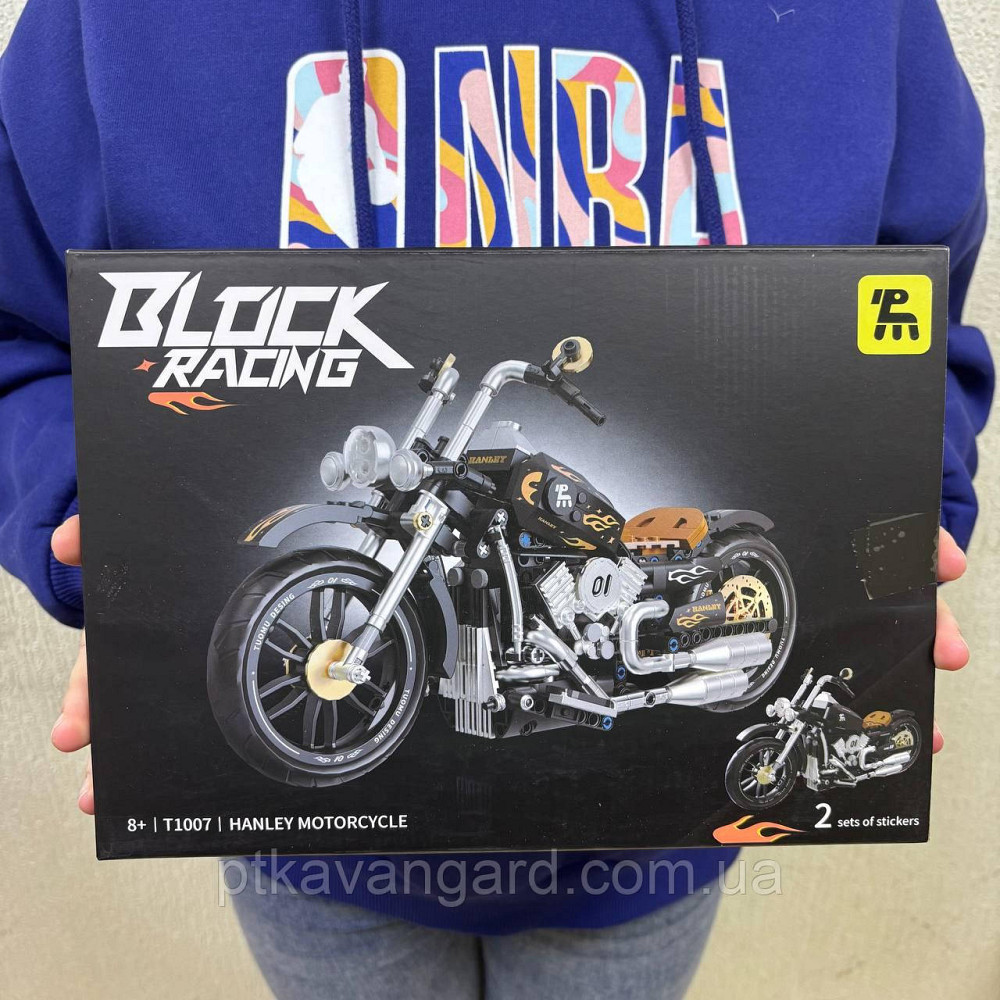 Конструктор мотоцикл Харлей байк дэвидсон 446 деталей сборна модель черный Хмельницкий - изображение 1
