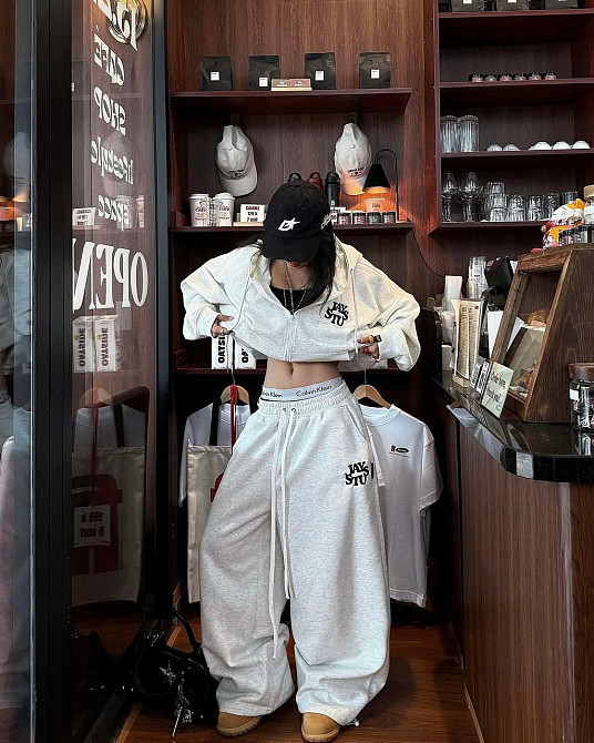 Женский теплый оверсайз костюм двойка Трехнитка на флисе Меланж Одесса - изображение 5