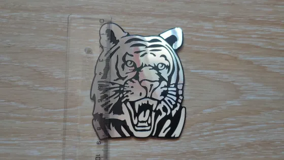 Наклейка на авто Тигр алюминиевая Киев