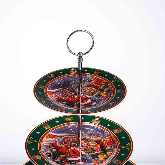 Фруктовниця на 3 яруси Santa новорічна фуршетна HP-SDHK-9 Київ