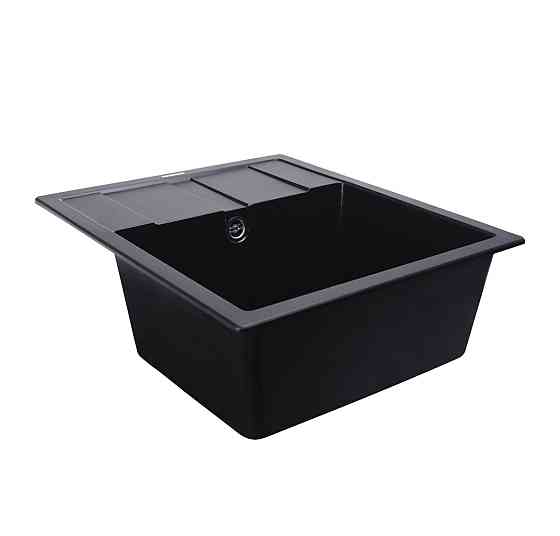 VALESO Комплект: Мийка Aria 5851 чорна + Змішувач BG76 чорний + Сифон 1041 Киев