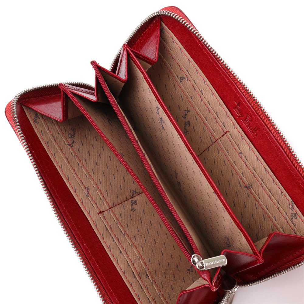 Жіночий гаманець на одне відділення з гладкої натуральної шкіри Tony Perotti 20861_1 (2943 rosso) Червоний Київ - фото 7