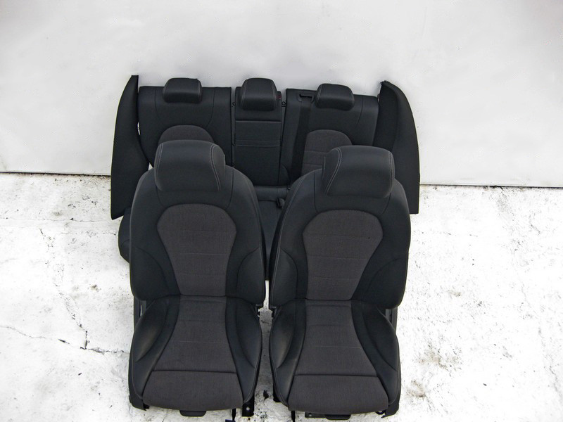 Mercedes-Benz  A2059100838 9J41 Комплект сидінь чорний шкірозамінник з сірою тканиною C-Class W205 Одесса - изображение 7