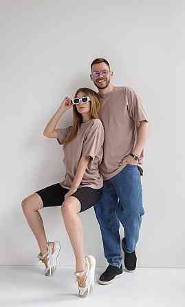 Футболка базовая оверсайз Какао 3XL/4XL Харьков