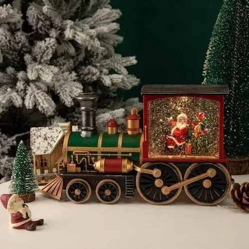 Нічник новорічний музичний Xmas Потяг із Санта Клаусом Одеса - фото 7