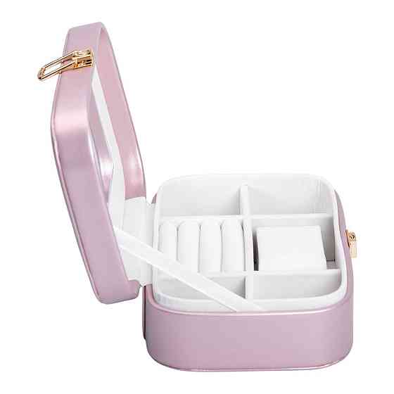 Шкатулка для прикрас з еко-шкіри з дзеркалом 20×14 см Київ