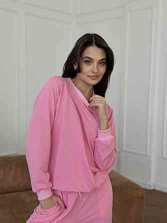 Свитшот женский однотонный Розовый 50/52 Харьков