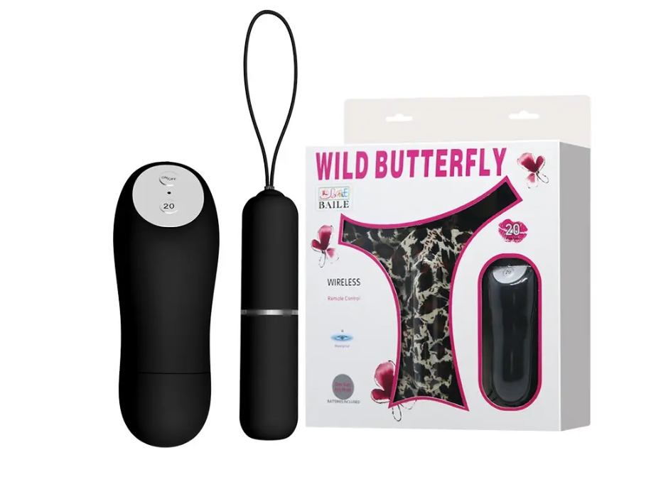 Вибростимулятор клитора с пультом д/у и стрингами Wild Butterfly Sex Aura Киев - изображение 1