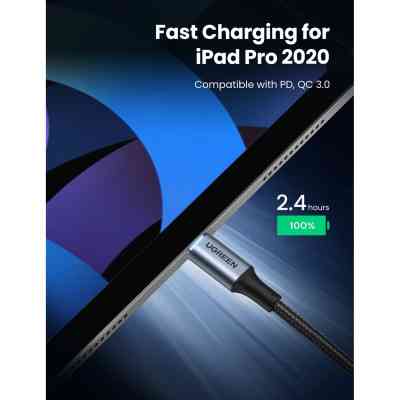 Дата кабель USB-C to USB-C 3.0m 5A 100W US316 Black Ugreen (90120) Винница