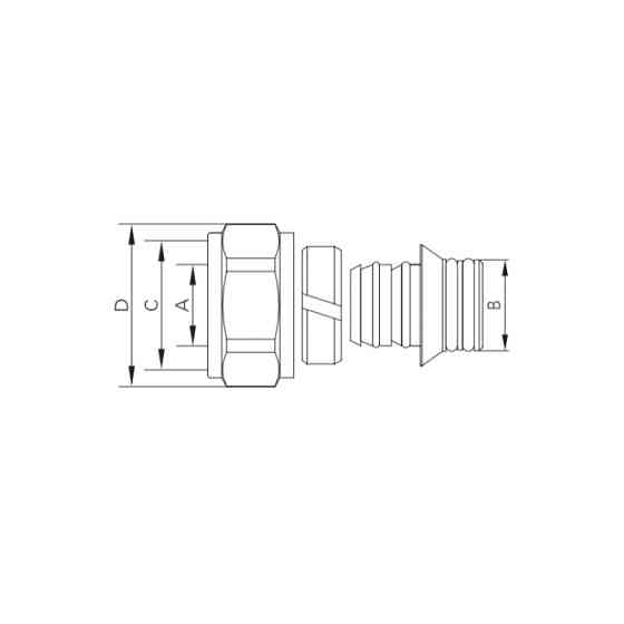 Євроконус з двома ущільнювальними резинками Koer KR.1153 - 3/4"x16 (KR5049) Київ