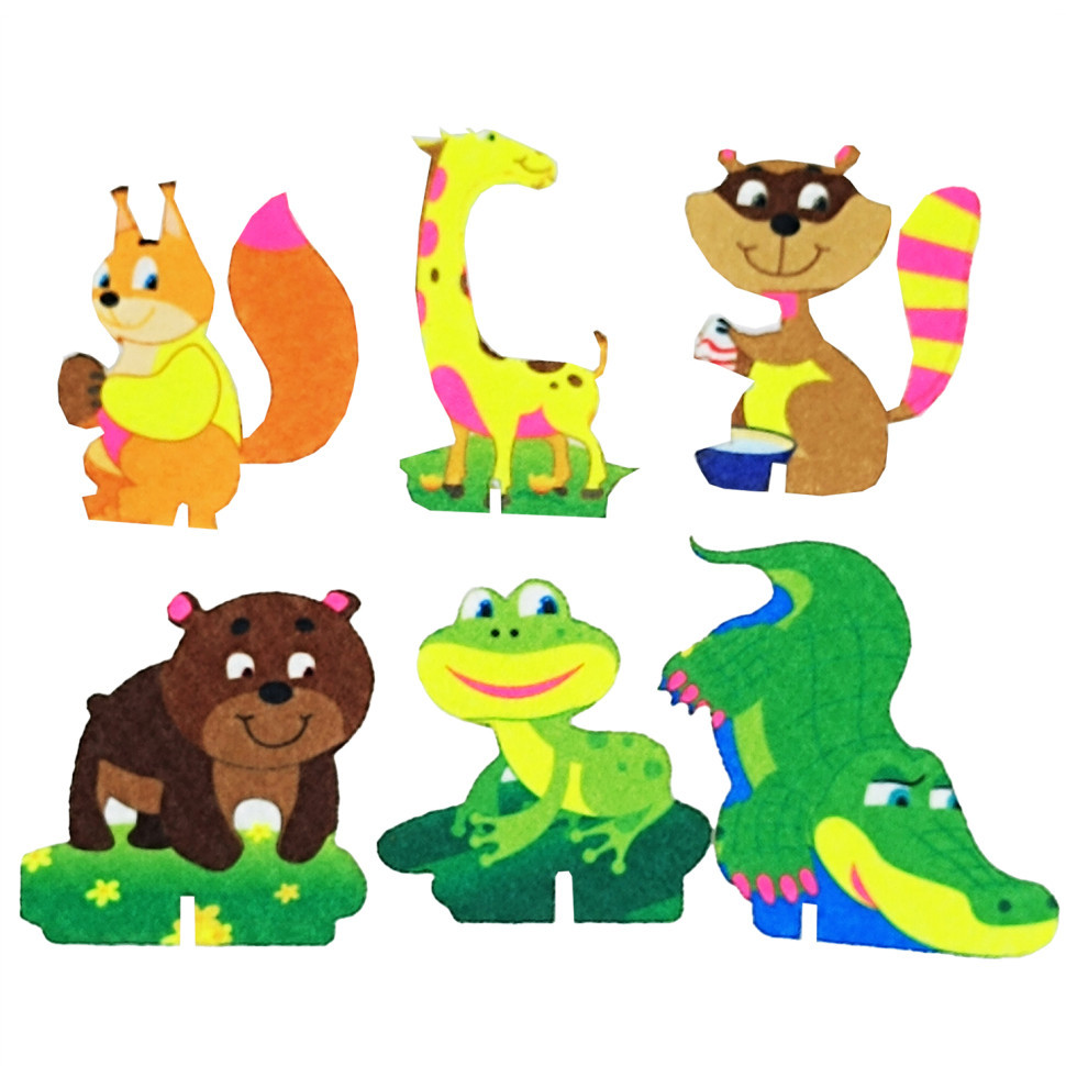 Набір фетрових фігурок на підставці "Веселі тваринки" 180175 Вінниця - фото 1