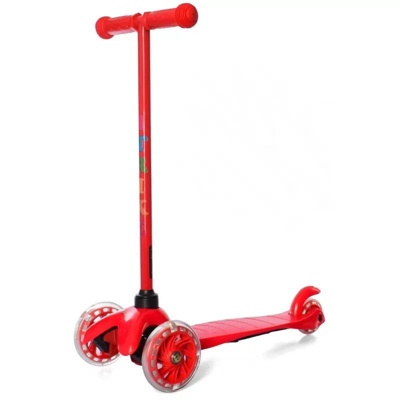 Самокат детский трехколесный iTrike Mini BB 3-013-5-R со светящимися колесами, Красный Каменец-Подольский - изображение 6