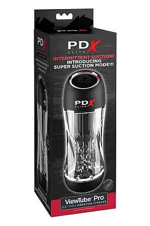 Мастурбатор Pipedream PDX Elit Viewtube Pro Clear с вибрацией и вакуумом, 23 см Sex Aura Киев
