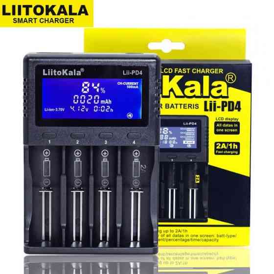 Универсальное зарядное устройство LiitoKala Lii PD4 АА, ААА,18650, 26650, 21700 Li-Ion c LCD (8901) от LiitoKala Одесса