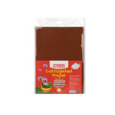 Кольоровий картон Maxi A4 Гофрокартон 21х29,7 см коричневий (MX61895) Вінниця - фото 1