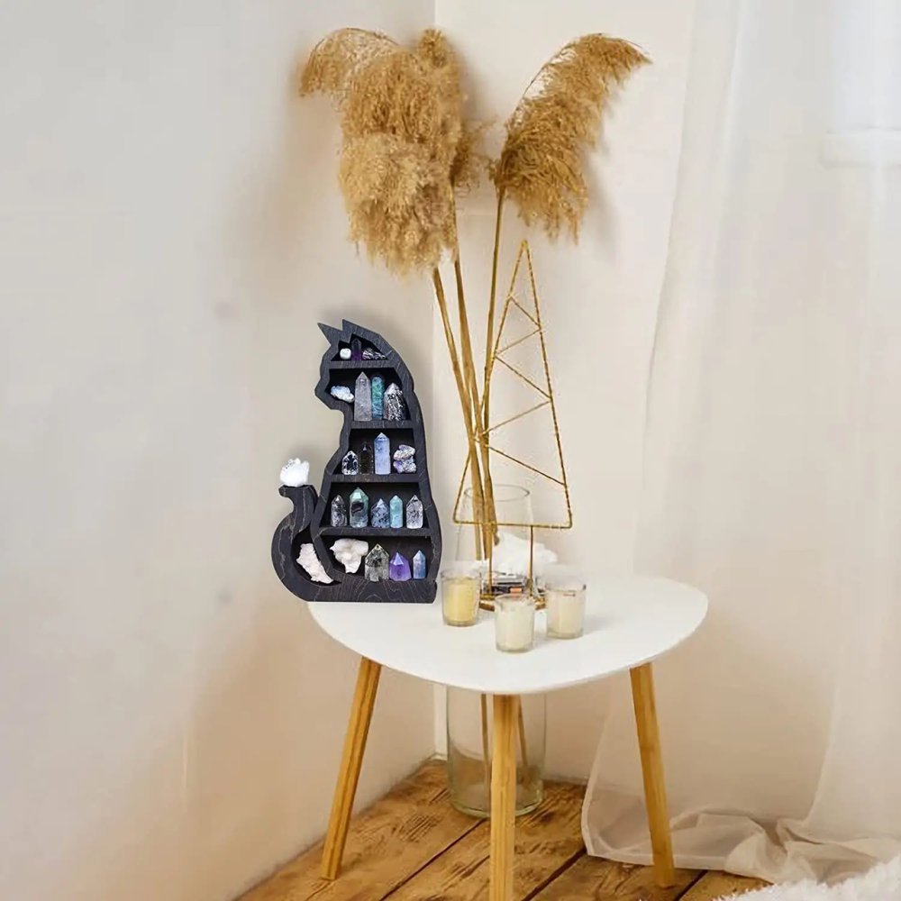 Полка настенная из дерева для декора и украшений, открытая полка на стену 