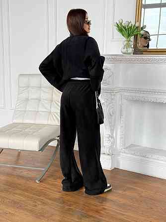 Жіночий костюм з двостороннього турецького флісу Чорний 42/46 Харків