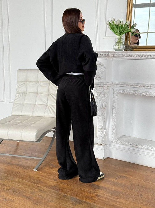 Жіночий костюм з двостороннього турецького флісу Чорний 42/46 Харків - фото 4