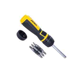 Отвертка с битами 12 шт CrV трещоточная, высокоскоростная (блистер) Мукачево