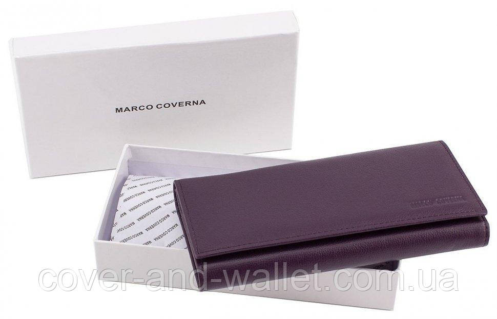 Довгий шкіряний жіночий гаманець фіолетового кольору Marco Coverna 1415 Київ - фото 10