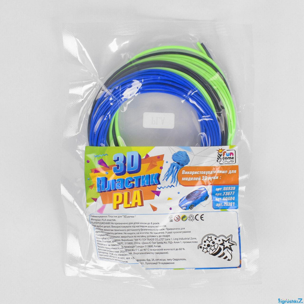 Гр Пластик PLA для 3D ручки 30282 (600) "4FUN Game Club" запаска, подходит к номерам 28381, 73877, 6, шт Київ - фото 1