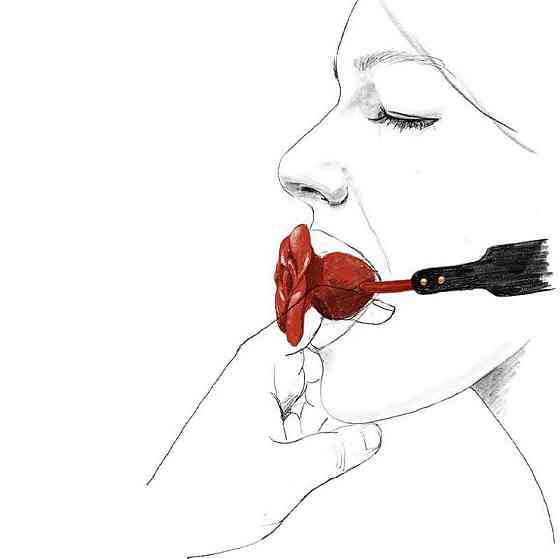 Роскошный кляп в виде розы Zalo - Rose Ball Gag, двойное использование Sex Aura Киев
