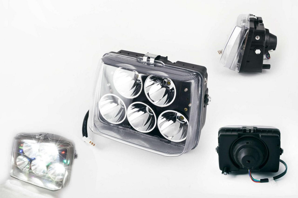 Фара прямокутна безкорпусна (кріплення 165mm, багатобарвне підсвічування, косе оргскло) Мукачево - фото 1