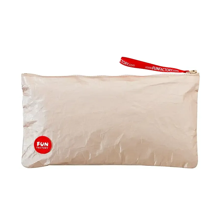 Сумка для секс-іграшок Fun Factory TOYBAG M, золотиста, на блискавці, 25x12 см Львов - изображение 1