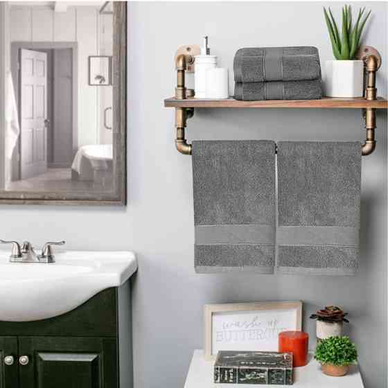 Набір Рушників Махрових для рук і обличчя (Бавовна) Lovely Svi 4 шт: 50 x 90 см Сірий (480523) Київ