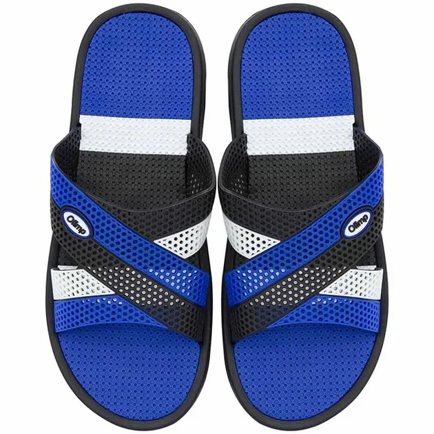 Шлепанцы мужские синие качественные не боятся воды 