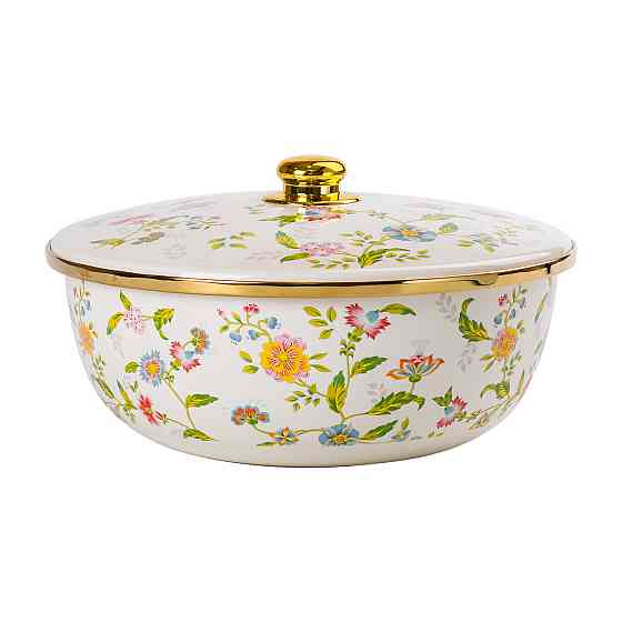 Велика емальована каструля з кришкою 5,5 л Київ