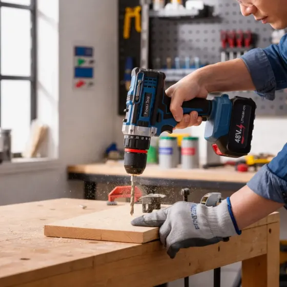 Набор аккумуляторных инструментов шуруповерт + болгарка 48V (2 акб) Синий Коломия