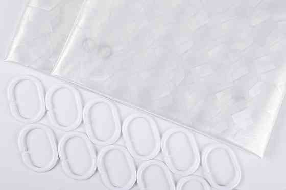 Шторка для ванной комнаты Bathlux 180 x 180 см с водоотталкивающим покрытием, с геометрическим узором Каменец-Подольский