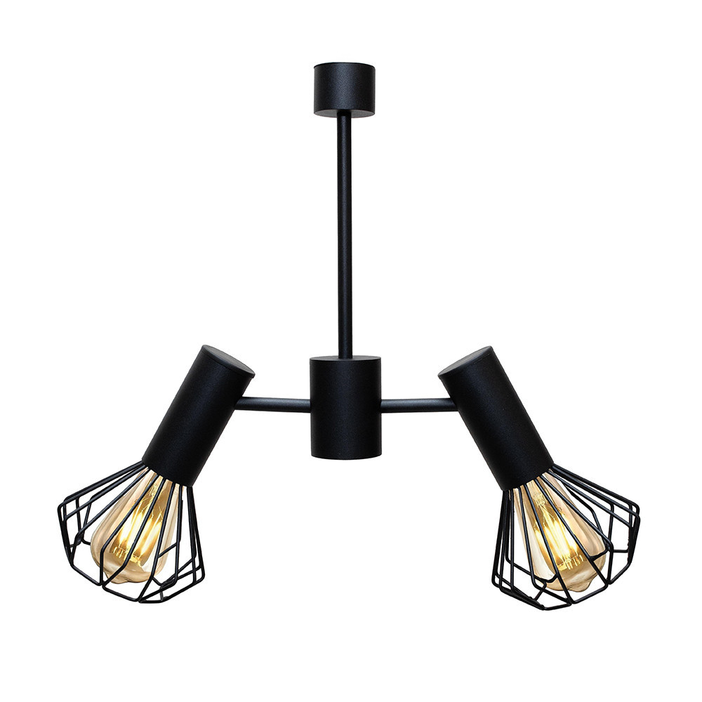 Люстра MSK Electric Diadem на два плафона Е27 черная NL 22152-2 BK Одесса - изображение 1