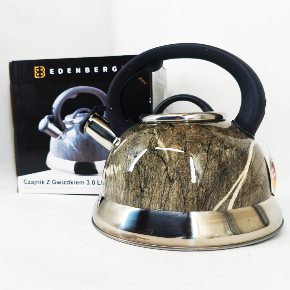 Чайник для газовой комфорки Edenberg, Чайник для плиты со свистком для чая газовых плит FC-24 Львов - изображение 7