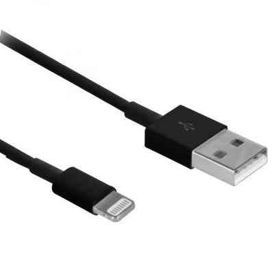 Дата кабель USB 2.0 AM to Lightning 1.0m Black Drobak (215340) Винница