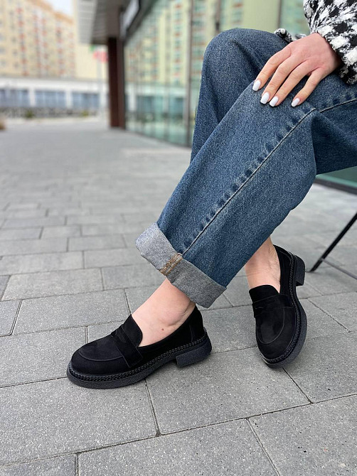 Zemira Туфлі жіночі ZEMIRA Астра/миндаль чорні (весна-осінь, замша натуральна) (5798) Коломия - фото 2