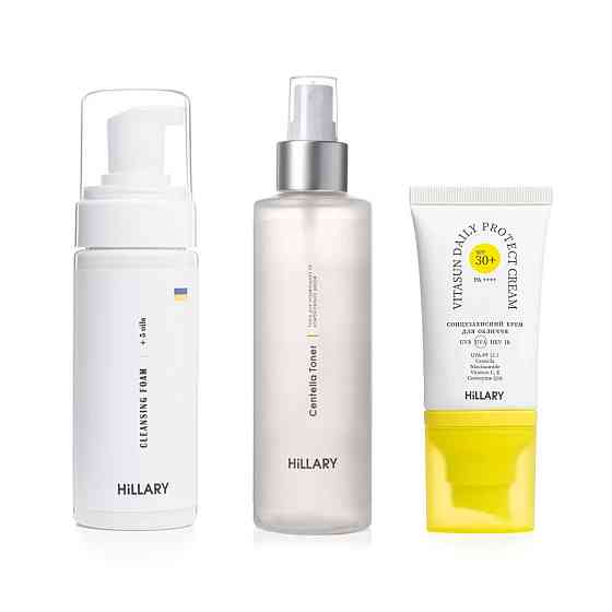 Сонцезахисний крем для обличчя SPF 30 + Набір Очищення та Тонізування Київ