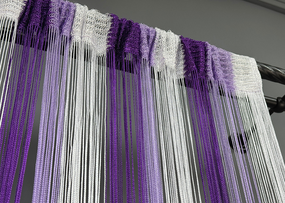 Штори-нитки "Кісея" Фіолетовий з бузковим і білим 300х300см 1 шт (61-097) Київ - фото 7