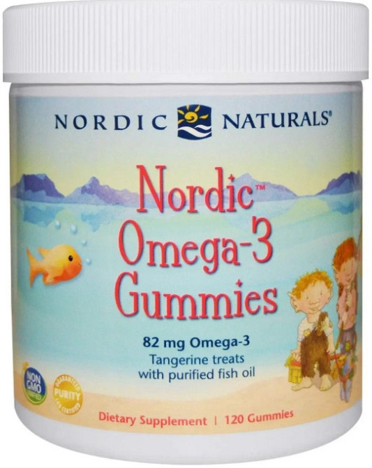 Риб'ячий жир для дітей Nordic Naturals Omega-3 Gummies 82 мг 120 желе конф мандарин Київ - фото 1